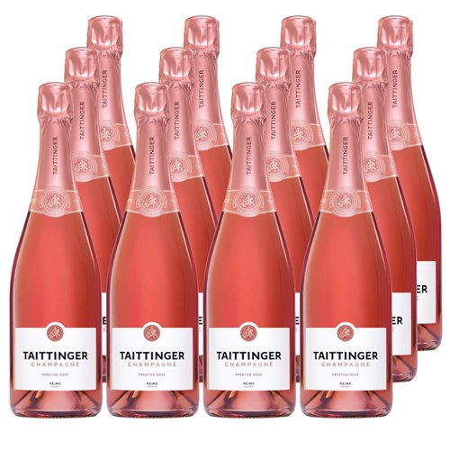 Taittinger Rose Champagne 75cl Case of 12 Champagne